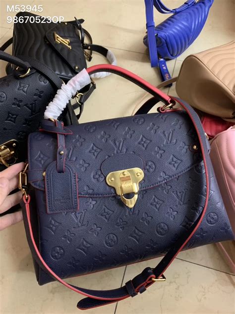 louis vuitton red and blue bag